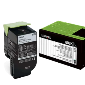 Lexmark808K BLACK RETURN TONER CARTRIDGE 1K CX310/410/510Laser Toner
