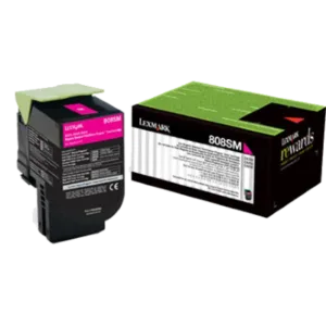 Lexmark808SME MAGENTA STANADRD YIELD TONER CARTRIDGE CORPORATE CARTRIDGE 2K CX310/410/510Laser Toner