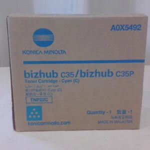 Konica MinoltaKONICA MINOLTA BIZHUB C25P C35/C35P TNP22 CYAN TONER - 6KCopier Toner