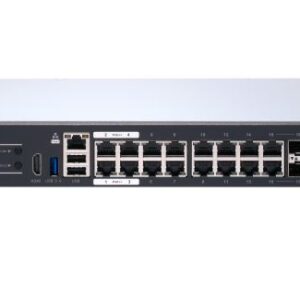 QNAPQGD-1600P-8G World’s first smart PoE edge switch that runs QTS and supports hosting Virtual Machines (VMs)