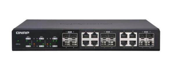 QNAP QSW-1208-8C Twelve 10GbE SFP+ ports with shared eight 10GBASE-T ports unmanage switch