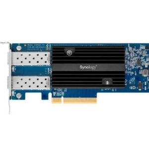 Synology E10G18-T1 10Gbe s a dual-port 10GbE SFP+ network interface card that lets you boost network bandwidth and performance. Handle more operations