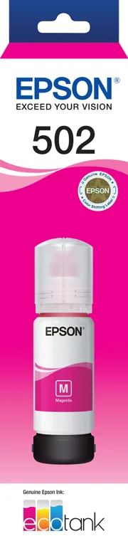 EpsonEPSON ECOTANK T502 MAGENTA INK BOTTLE ECO TANK ET-2700 ET-2750 ET-3700 ET-4750InkJet Cartridges