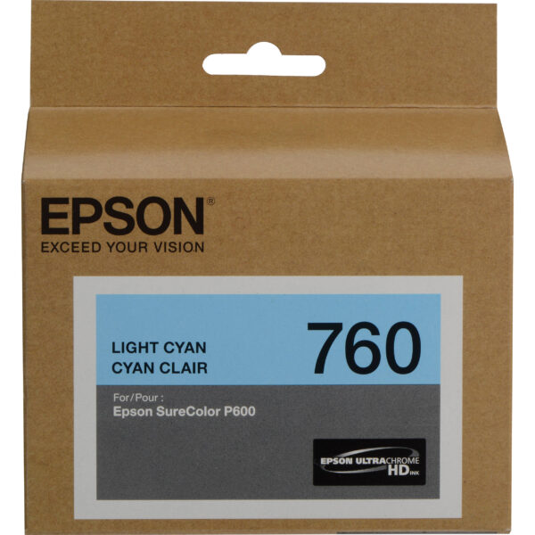 EPSON ULTRACHROME HD INK SURECOLOR SC-P600 LIGHT CYAN INK CART