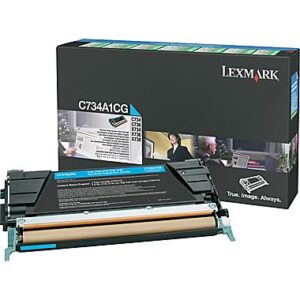 Lexmark Return Programme Toner Cartridge for C/X734 746 & X738 Printer Series 6000 Pages Yield Cyan