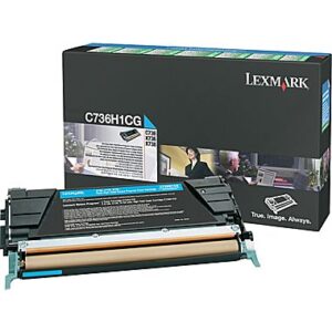 Lexmark Return Programme Toner Cartridge for C736 X736 & X738 Printer Series 10000 Pages Yield Cyan