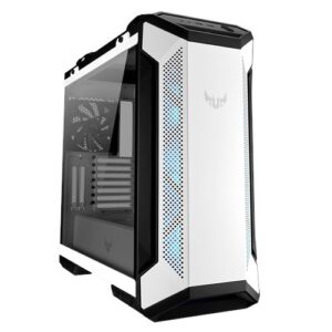 ASUS TUF Gaming GT501 White Edition case supports up to EATX with metal front panel