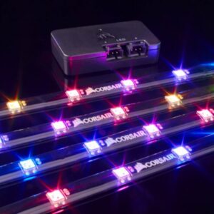 The CORSAIR Lighting Node PRO provides individually addressable LED lighting with software control for unique lighting
