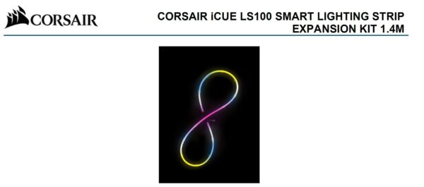 Enhance your ambient lighting setup with a CORSAIR iCUE LS100 Smart Lighting Strip Expansion