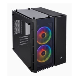 The CORSAIR Crystal Series 280X RGB is a high-performance Micro-ATX case with three beautiful tempered glass panels