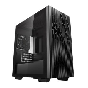 The MATREXX 40 Micro-ATX case packs massive value in a tiny chassis with impressive cooling support for max airflow and a solid tempered glass panel.