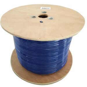 8Ware 350m CAT6A Ethernet LAN Cable Reel Box Blue Bare Copper Twisted Core PVC Jacket >305m