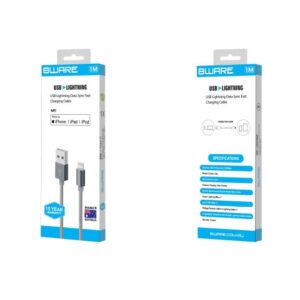 8Ware Premium 1m Apple Certified USB Lightning Data Sync Fast Charging Cable for iPhone X XS XR Max 8 7 6 iPad Air Mini iPod Retail