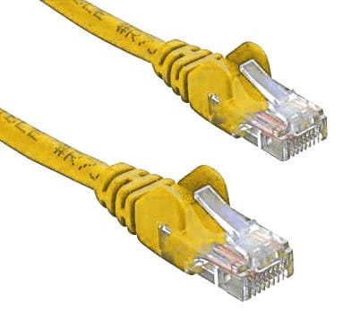 8ware CAT5e Cable 2m - Yellow Color Premium RJ45 Ethernet Network LAN UTP Patch Cord 26AWG CU Jacket – 8ware CB8W-KO820U-2YEL Network Cables Product Image