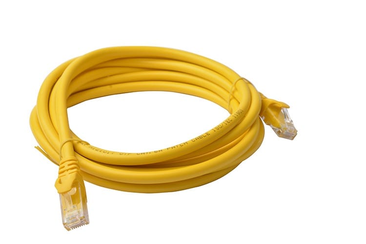 8Ware CAT6A Cable 3m - Yellow Color RJ45 Ethernet Network LAN UTP Patch Cord Snagless – 8ware CB8W-PL6A-3YEL Network Cables Product Image