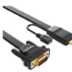 This versatile HDMI to VGA converter cable converts a digital HDMI input to analogue VGA output. The active chip inside the cable provides support for up to full HD 1080p resolution