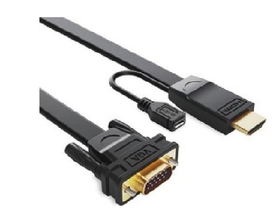 This versatile HDMI to VGA converter cable converts a digital HDMI input to analogue VGA output. The active chip inside the cable provides support for up to full HD 1080p resolution