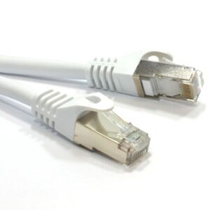 Astrotek CAT6A Shielded Cable 2m Grey/White Color 10GbE RJ45 Ethernet Network LAN S/FTP LSZH Cord 26AWG PVC Jacket