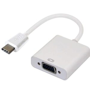Astrotek Thunderbolt USB 3.1 Type C (USB-C) to VGA Adapter Converter Male to Female for Apple Macbook Chromebook Pixel White