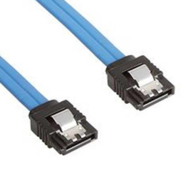 Astrotek SATA 3.0 Data Cable Male to Male Straight 180 to 180 Degree with Metal Lock 26AWG Blue