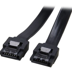 Astrotek SATA3.0 Data Cable 30cm 7 pins Straight to 7 pins Straight with Latch Black Nylon Jacket 26AWG