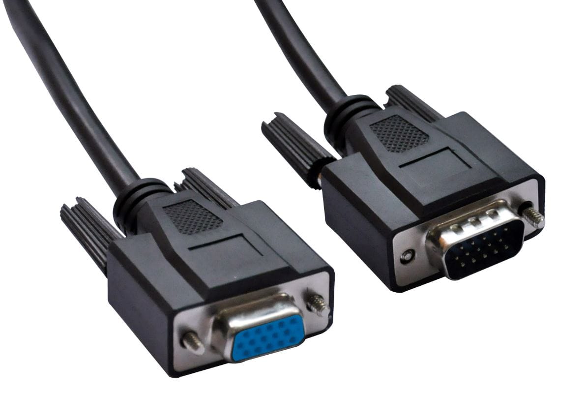 Astrotek VGA Extension Cable 3m - 15 pins Male to 15 pins Female for Monitor PC Molded Type Black – Astrotek CBAT-VGAEXT-MF-3M HDMI & Video Cables Product Image