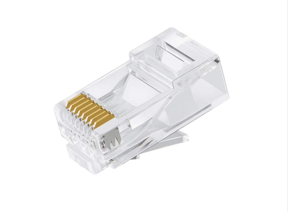 Astrotek CAT6 UTP -RJ45 Connector 8P8C Network Plug 3 Prong Blade 3U' Gold plating (50pcs/bag) – Astrotek CBATP-8P8C-6 Network Cables Product Image