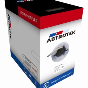 Astrotek CAT6 FTP Cable 305m - Full Copper Wire Ethernet LAN Network Roll Blue 23AWG 0.55cu Solid 2x4p PVC Jacket