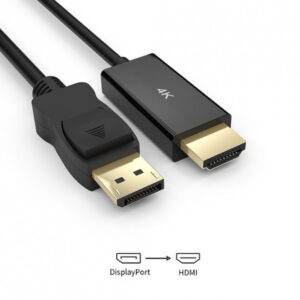 The Simplecom DisplayPort 1.2 to HDTV cable is a high performance cable to connect computers equipped with DisplayPort to the newest 4K capable monitors and Ultra HDTVs. Experience the higher bandwidth and colour depths offered by this cable and a compatible video graphics card in a computer equipped with DisplayPort 1.2.