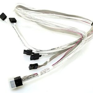 SAS3 Cable SFF-8643 (mini SAS HD connector )  to 4 of Serial ATA (SATA) fan-out cable with sideband signals (SFF-8448).