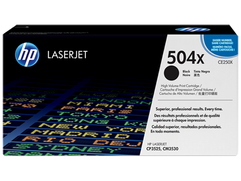 HP CE250X BLACK TONER 10500 PAGE YIELD FOR CP3520 CM3530