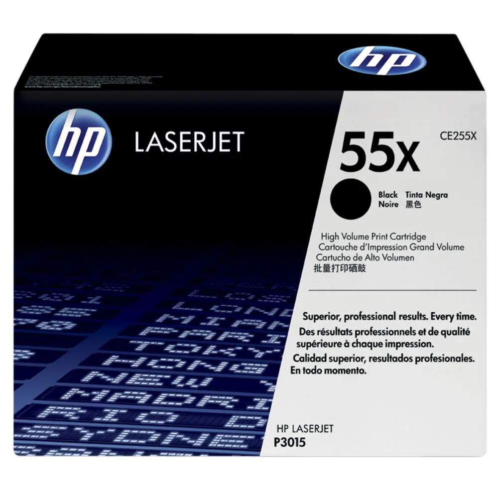 HPHP 55X BLACK TONER 12500 PAGE YIELD FOR LJ P3015Laser Toner