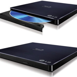 LG 8x External Slim USB 3D Blu-ray Drive Player Burner Rewriter Super Slot Load Multi Double-Layer BDRW DVD±RW/CD-RW M-Disc Support Silent
