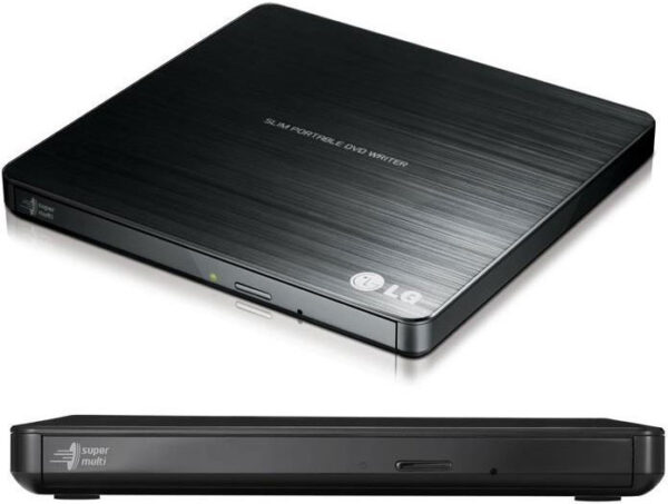 LG GP60NB50 8x External USB Ultra Slim Portable DVDRW Rewriter Super Multi Drive with M-Disc Support Retail Black Colour for MAC  Windows