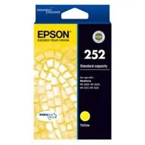 Epson252 STD CAPACITY DURABRITE ULTRA YELLOW INK FOR WORKFORCE PRO WF-3620 3640 7610 7620InkJet Cartridges