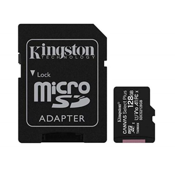 Kingston 128GB MicroSD SDHC SDXC Class10 UHS-I Memory Card 100MB/s Read 10MB/s Write with standard SD adaptor