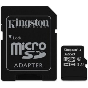 Kingston 32GB MicroSD SDHC SDXC Class10 UHS-I Memory Card 100MB/s Read 10MB/s Write with standard SD adaptor