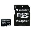 Verbatim 64GB Micro SDXC Card Class 10 UHS-I With Adaptor Up to 45MB/Sec 300X read speed – Verbatim FMV-44084 SD/ Mini SD/ Micro SD Product Image