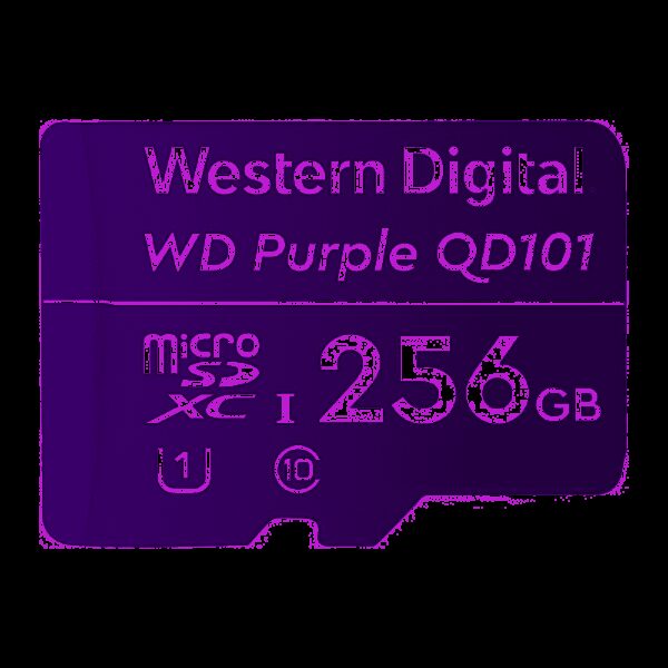 Western Digital WD Purple 256GB MicroSDXC Card 24/7 -25°C to 85°C Weather  Humidity Resistant for Surveillance IP Cameras mDVRs NVR Dash Cams Drones