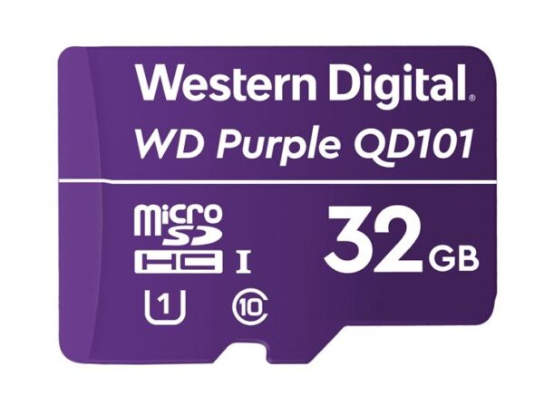 Western Digital WD Purple 32GB MicroSDXC Card for Surveillance Camera 24/7 -25°C to 85°C Weather  Humidity Resistant Class 10 Speed -25° to 85° C