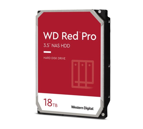Western Digital WD Red Pro 18TB 3.5" NAS HDD SATA3 7200RPM 512MB Cache 24x7 NASware 3.0 CMR Tech 5yrs wty