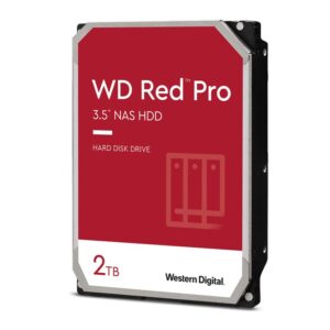 Western Digital WD Red Pro 2TB 3.5" NAS HDD SATA3 7200RPM 64MB Cache 24x7 NASware 3.0 CMR Tech 5yrs wty