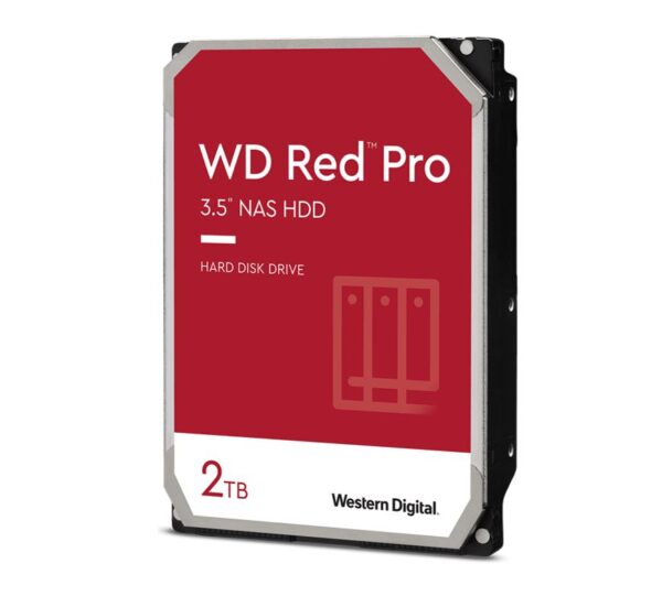 Western Digital WD Red Pro 2TB 3.5" NAS HDD SATA3 7200RPM 64MB Cache 24x7 NASware 3.0 CMR Tech 5yrs wty