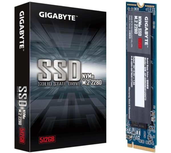 Gigabyte M.2 PCIe NVMe SSD 512GB V2 1700/1550 MB/s 270K/340K IOPS 2280 80mm 1.5M hrs MTBF HMB TRIM  S.M.A.R.T Solid State Drive 5yrs Wty