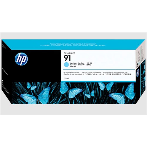 HP 91 775-ml Pigment Light Cyan Ink Cartridge