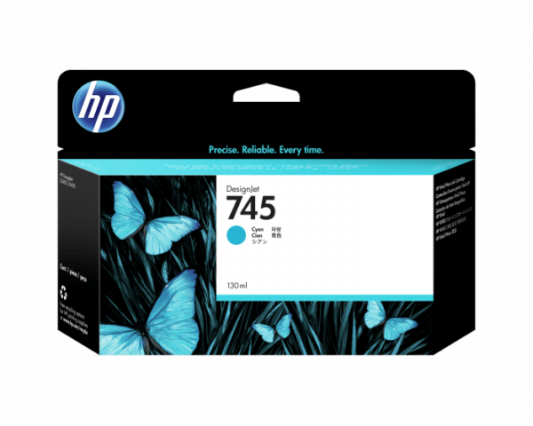 HP 745 130-ml Cyan DesignJet Ink Cartridge