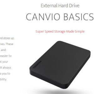 Quickly transfer files with SuperSpeed USB 3.0 and store up to 4 TB of data on Canvio Basics external hard drives. These devices are ready to use with Microsoft Windows and require no software installation