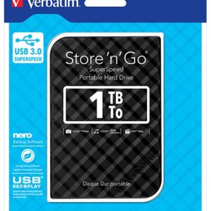 Verbatim 2.5" USB 3.0 Store'n'Go HDD Grid Design 1TB - Black