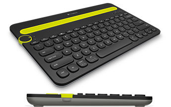 Logitech K480 Bluetooth Wireless Multi Device Keyboard Black for PC Smartphone Tablet Windows Mac Android iOS - 920-006380