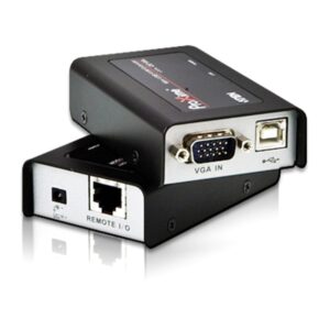 Aten CE-100 - MINI USB KVM Extender The CE100 USB KVM Extender with superior video quality and built-in ESD protection allows access to a computer system from a remote USB console (USB keyboard